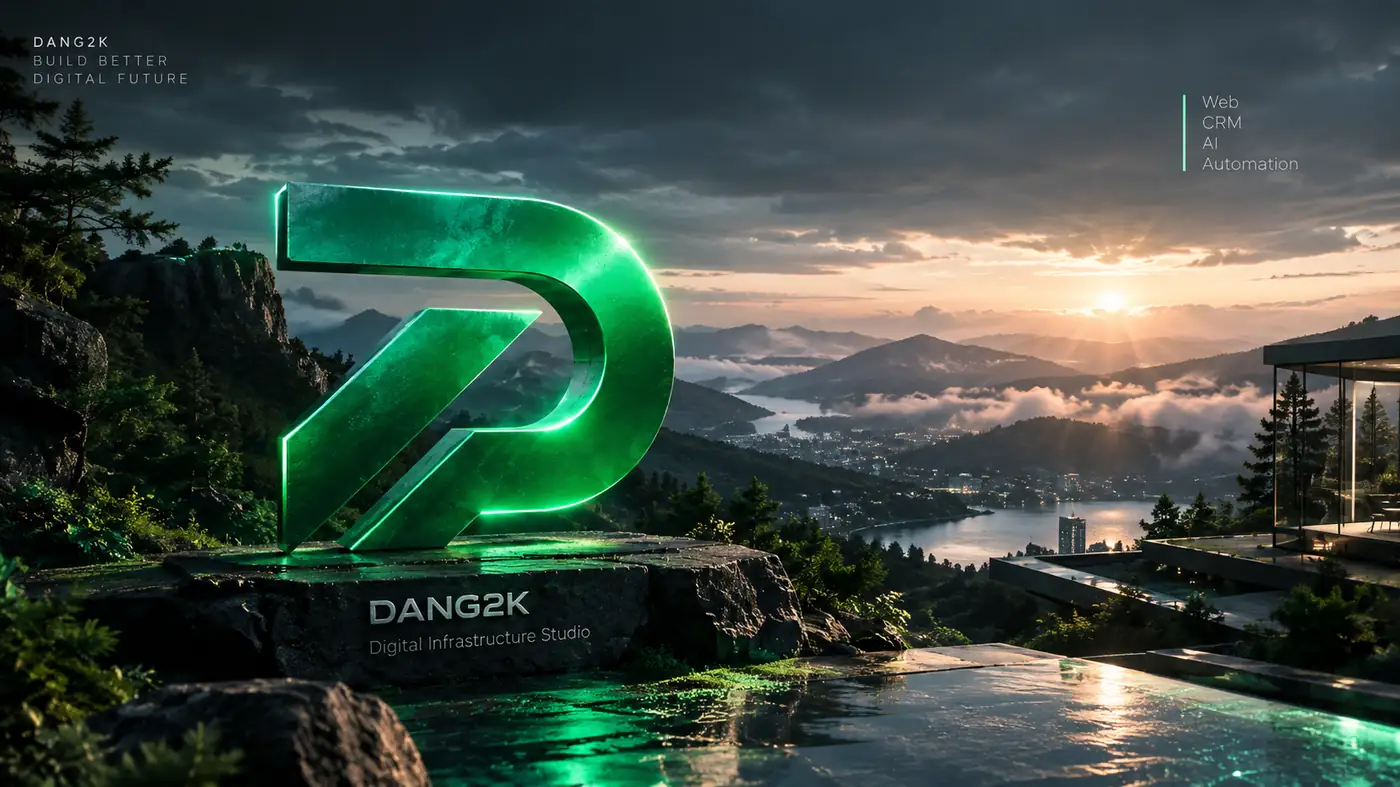DANG2K Digital Infrastructure Studio, biểu tượng 3D giữa thiên nhiên